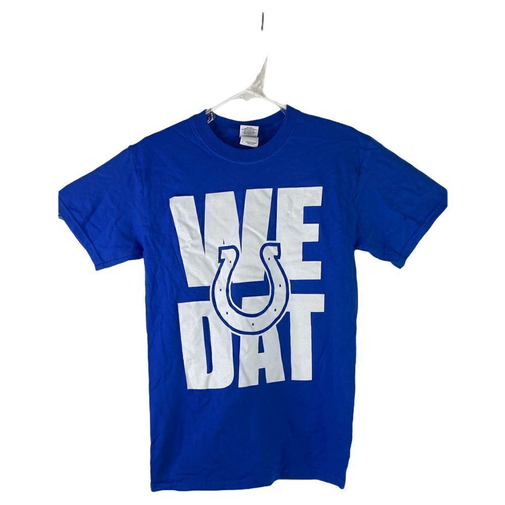 NFL Indianapolis Colts Logo Gildan Men’s Size S Blue T-Shirt American Football